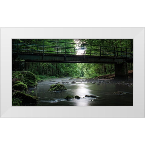 Stream 6 White Modern Wood Framed Art Print by Lee, Rachel