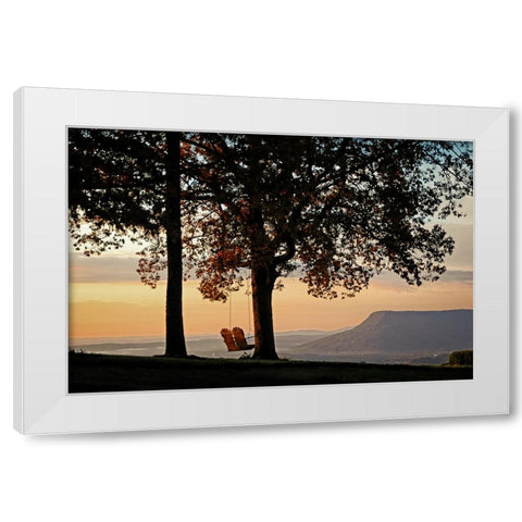 Sunrise Swing Lookout White Modern Wood Framed Art Print by Lee, Rachel