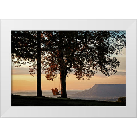 Sunrise Swing Lookout White Modern Wood Framed Art Print by Lee, Rachel