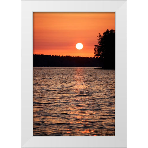 Sunset Lake 2 White Modern Wood Framed Art Print by Lee, Rachel