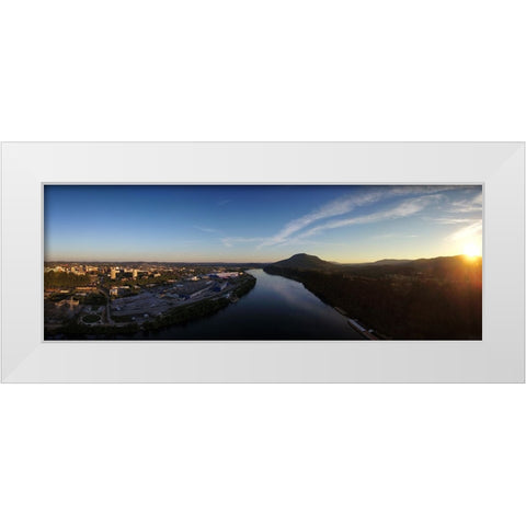 Tennessee River Afternoon To Lookout White Modern Wood Framed Art Print by Lee, Rachel