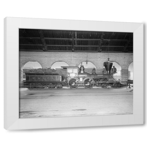 The General Train Union Station 1907 White Modern Wood Framed Art Print by Lee, Rachel