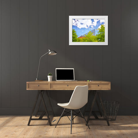 The Roof White Modern Wood Framed Art Print by Lee, Rachel