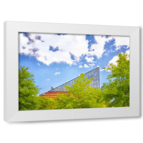 The Roof White Modern Wood Framed Art Print by Lee, Rachel