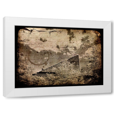 The Roof BW Textured White Modern Wood Framed Art Print by Lee, Rachel