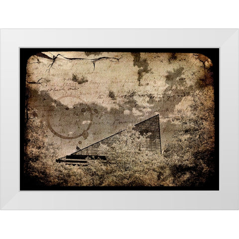 The Roof BW Textured White Modern Wood Framed Art Print by Lee, Rachel