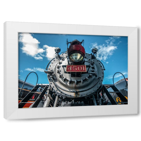Train Detail 3 White Modern Wood Framed Art Print by Lee, Rachel