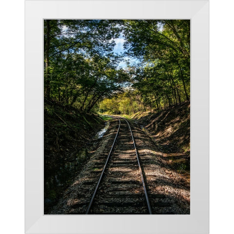 Train Track 2 White Modern Wood Framed Art Print by Lee, Rachel