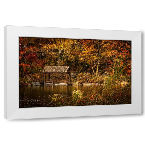 Trees And Water 2 White Modern Wood Framed Art Print by Lee, Rachel