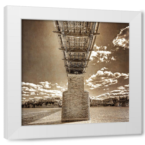 Under Walnut Textured White Modern Wood Framed Art Print by Lee, Rachel