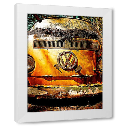 VW Bus White Modern Wood Framed Art Print by Lee, Rachel