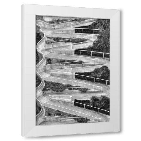 Walk My Way BW White Modern Wood Framed Art Print by Lee, Rachel