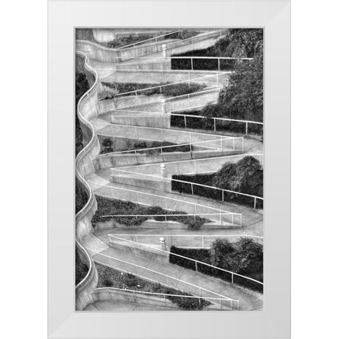 Walk My Way BW White Modern Wood Framed Art Print by Lee, Rachel