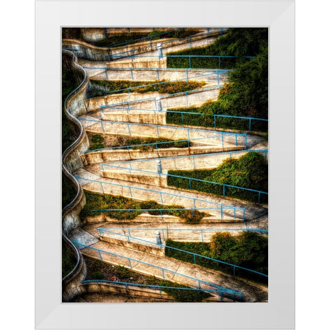 Walk My Way Saturation Vignette White Modern Wood Framed Art Print by Lee, Rachel