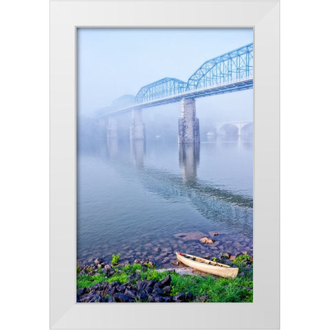 Walnut and Canoe White Modern Wood Framed Art Print by Lee, Rachel