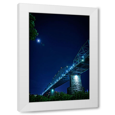 Walnut Moonstruck White Modern Wood Framed Art Print by Lee, Rachel