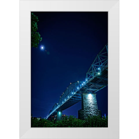 Walnut Moonstruck White Modern Wood Framed Art Print by Lee, Rachel