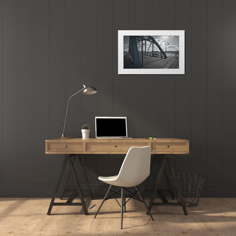 Walnut Sideview Lightwash White Modern Wood Framed Art Print by Lee, Rachel