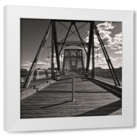 Walnut Walk Glamour BW White Modern Wood Framed Art Print by Lee, Rachel