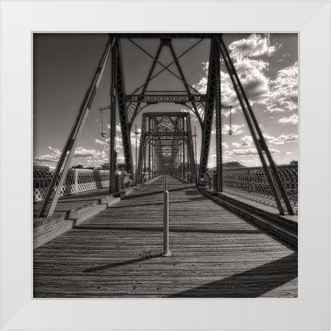 Walnut Walk Glamour BW White Modern Wood Framed Art Print by Lee, Rachel