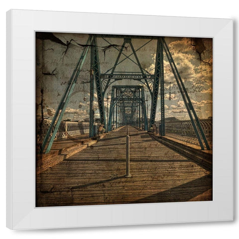 Walnut Walk Letter Texture White Modern Wood Framed Art Print by Lee, Rachel
