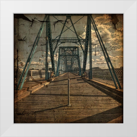 Walnut Walk Letter Texture White Modern Wood Framed Art Print by Lee, Rachel