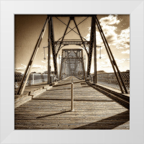 Walnut Walk Sepia White Modern Wood Framed Art Print by Lee, Rachel