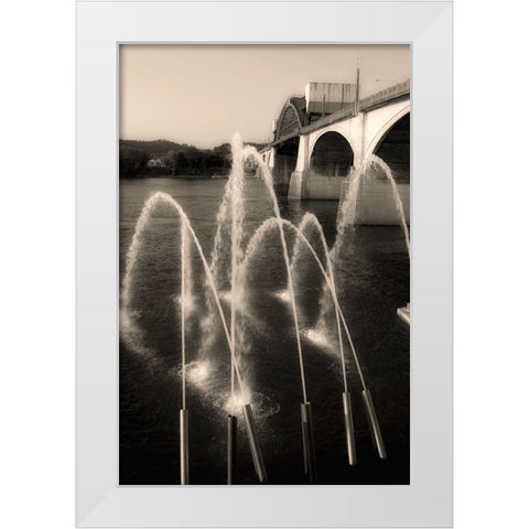 Water Cannons Sepia White Modern Wood Framed Art Print by Lee, Rachel