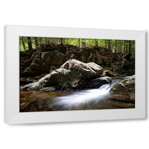 Waterfall 10 White Modern Wood Framed Art Print by Lee, Rachel