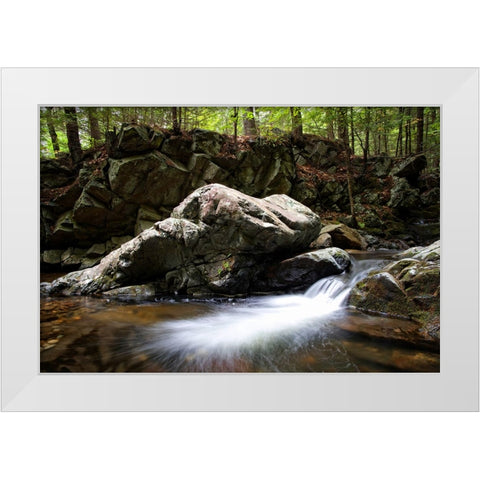 Waterfall 10 White Modern Wood Framed Art Print by Lee, Rachel