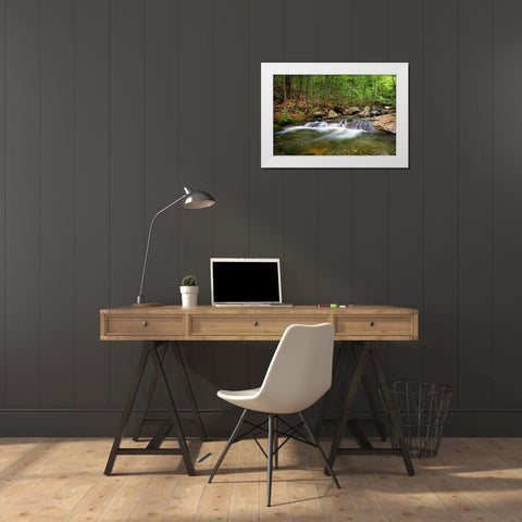 Waterfall 15 White Modern Wood Framed Art Print by Lee, Rachel