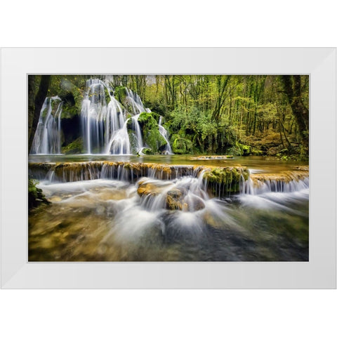 Waterfall 17 White Modern Wood Framed Art Print by Lee, Rachel