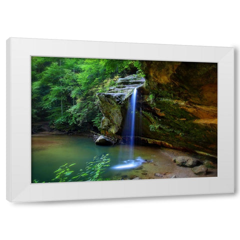 Waterfall 19 White Modern Wood Framed Art Print by Lee, Rachel