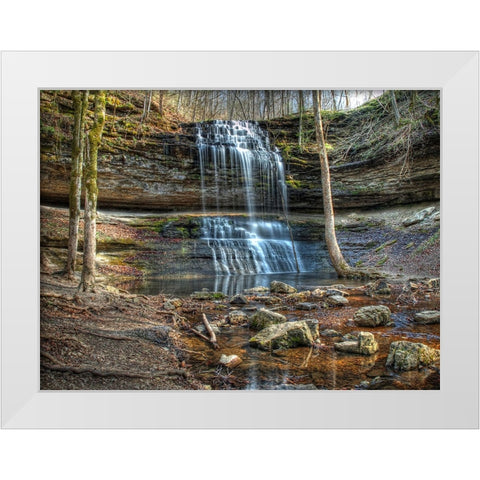 Waterfall 20 White Modern Wood Framed Art Print by Lee, Rachel