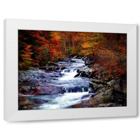 Waterfall 22 White Modern Wood Framed Art Print by Lee, Rachel