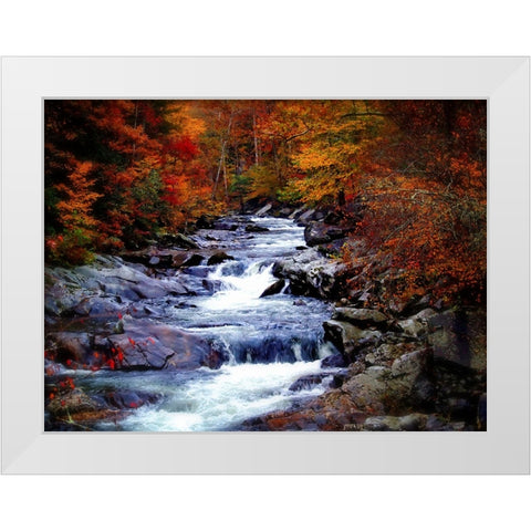 Waterfall 22 White Modern Wood Framed Art Print by Lee, Rachel
