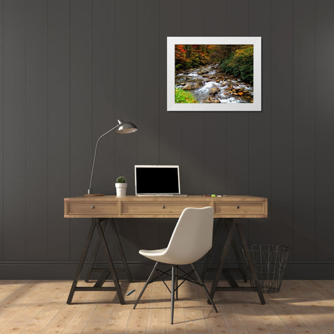 Waterfall 23 White Modern Wood Framed Art Print by Lee, Rachel