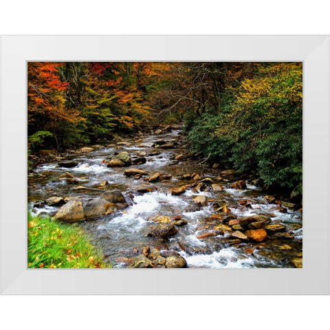 Waterfall 23 White Modern Wood Framed Art Print by Lee, Rachel