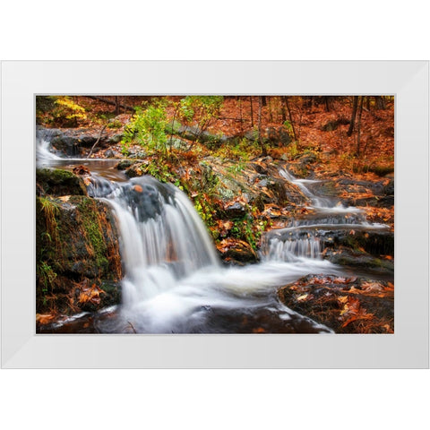 Waterfall 3 White Modern Wood Framed Art Print by Lee, Rachel