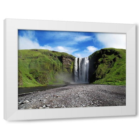 Waterfall 33 White Modern Wood Framed Art Print by Lee, Rachel