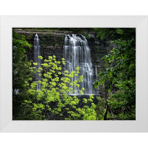 Waterfall 34 White Modern Wood Framed Art Print by Lee, Rachel