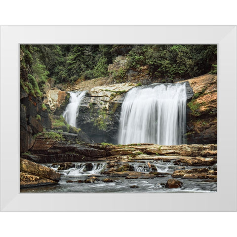 Waterfall 39 White Modern Wood Framed Art Print by Lee, Rachel