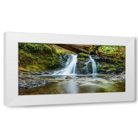 Waterfall 40 White Modern Wood Framed Art Print by Lee, Rachel