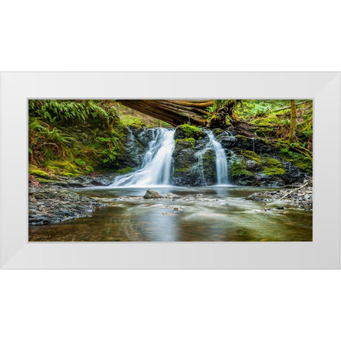 Waterfall 40 White Modern Wood Framed Art Print by Lee, Rachel