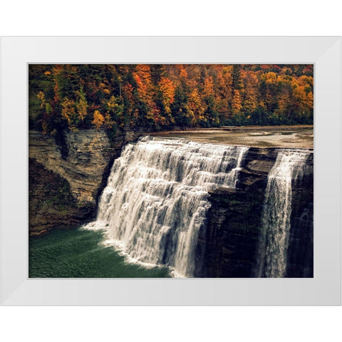 Waterfall 44 White Modern Wood Framed Art Print by Lee, Rachel