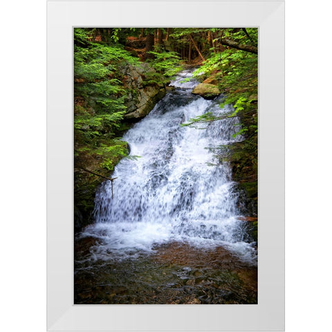 Waterfall 5 White Modern Wood Framed Art Print by Lee, Rachel