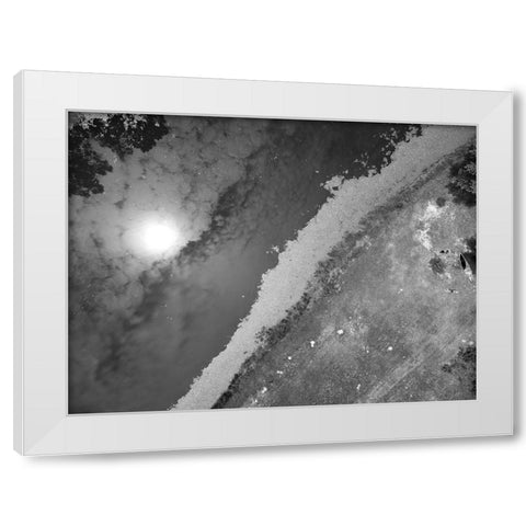 Belton Pond White Modern Wood Framed Art Print by Malone, Will