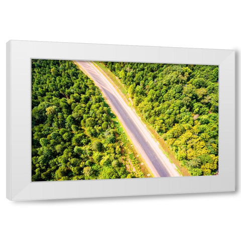 Road White Modern Wood Framed Art Print by Malone, Will