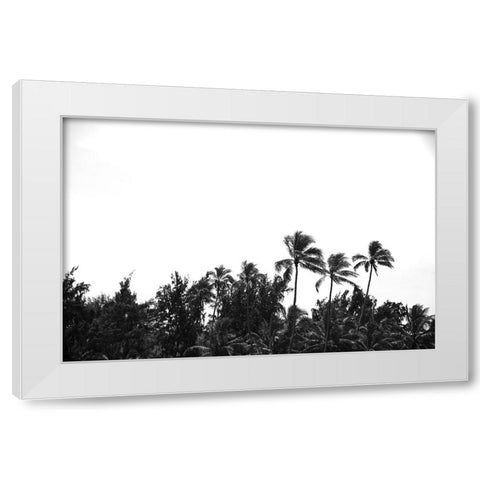 Lanikai Palms White Modern Wood Framed Art Print by Malone, Will
