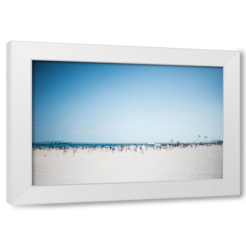 South Beach Party White Modern Wood Framed Art Print by Malone, Will